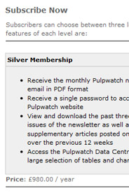 pulp watch - detailed view of website