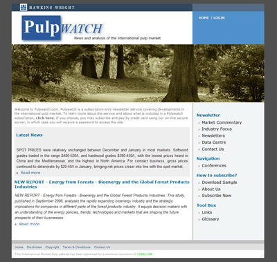 pulp watch - web page view